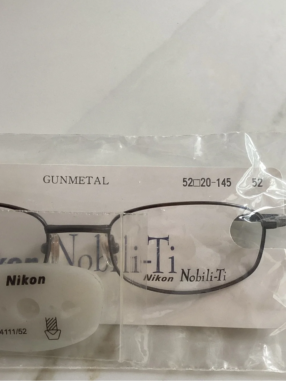 Vintage Nikon Nobili-Ti Titanium Nickel Free Gunmetal Eyeglass Frames DT4111